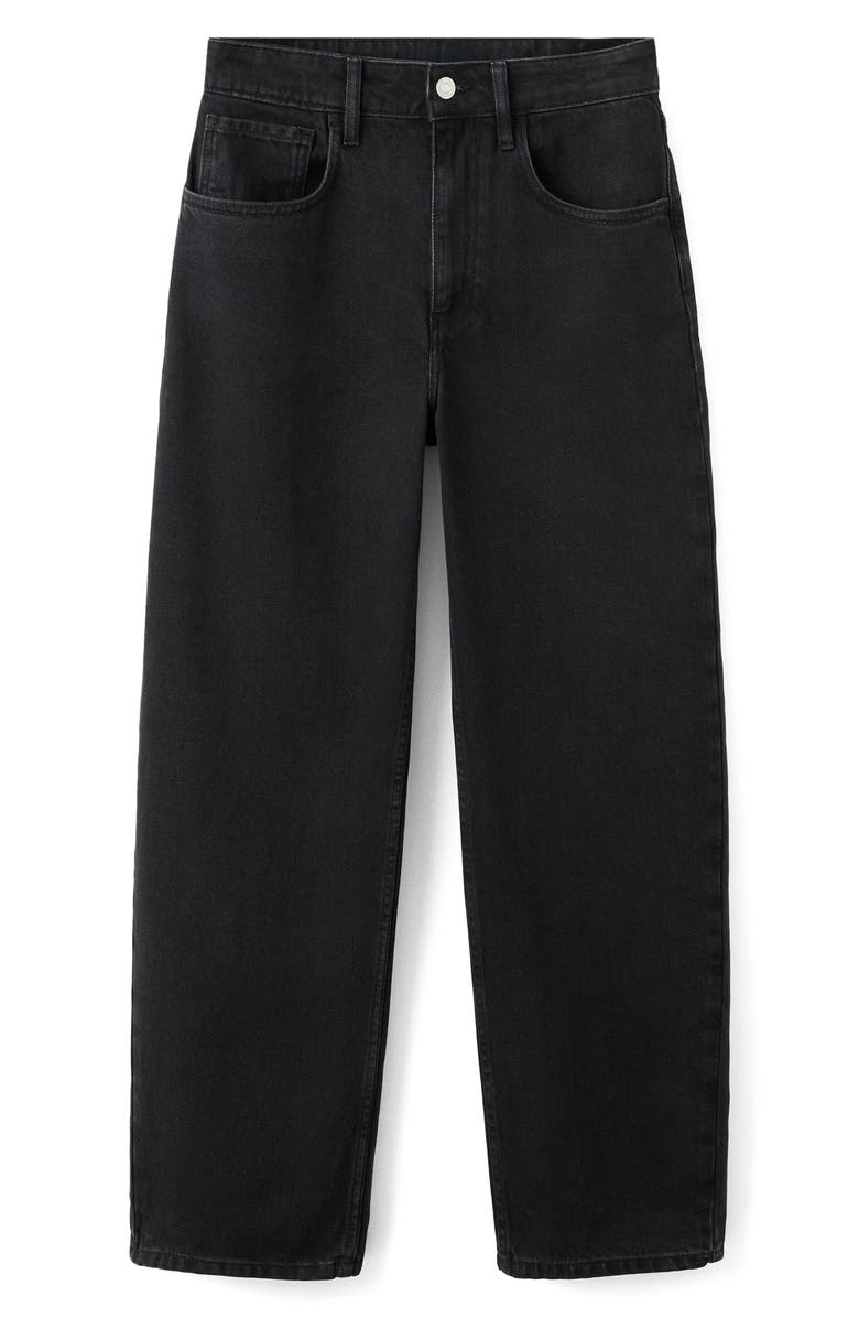 MANGO High Waist Balloon Jeans, Alternate, color, Black Denim