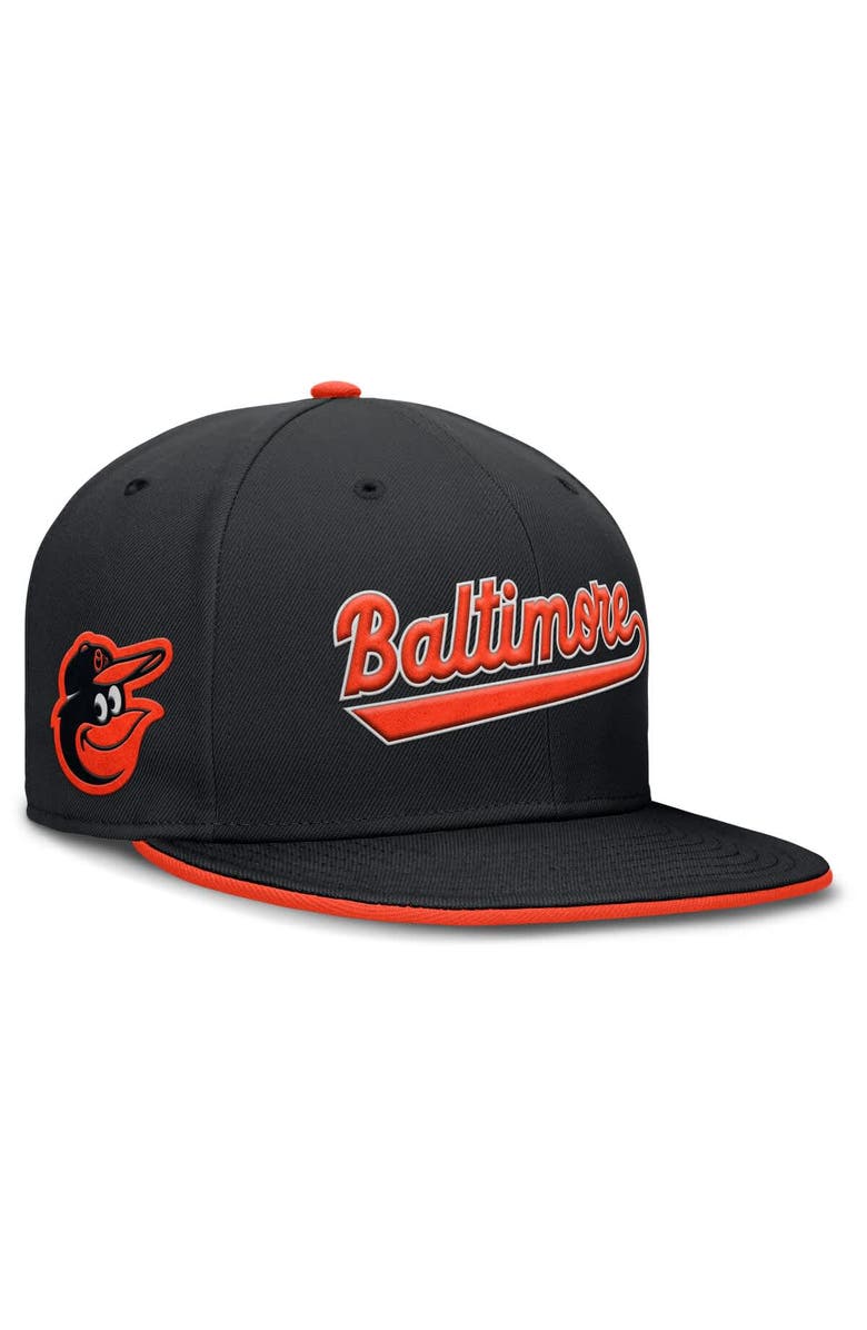 Nike Men's Nike Black Baltimore Orioles True Performance Fitted Hat, Main, color, Black