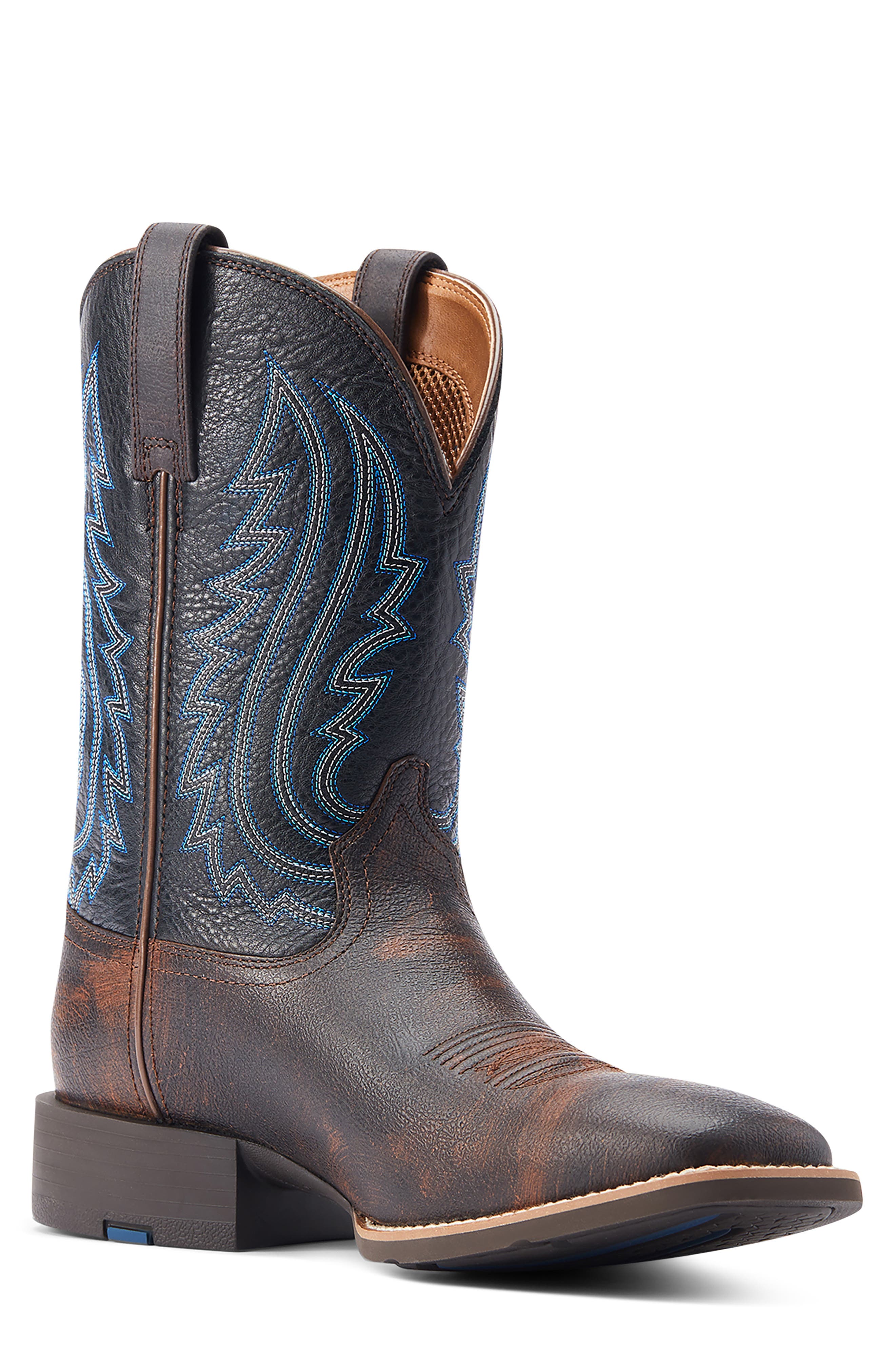 Sport Big Country Wide Square Toe Cowboy Boot, Alternate, color, TORTUGA PRINT/ BLACK