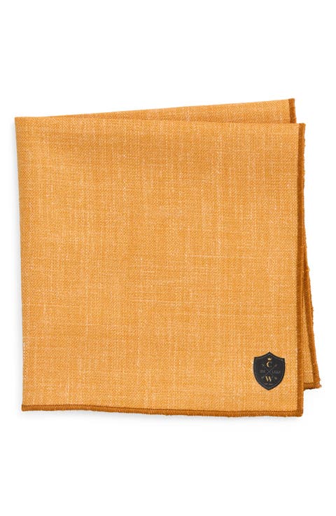 Gold Linen Pocket Square