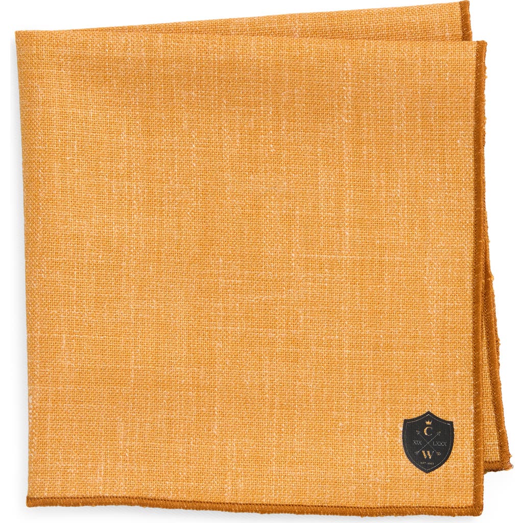 Clifton Wilson Gold Linen Pocket Square