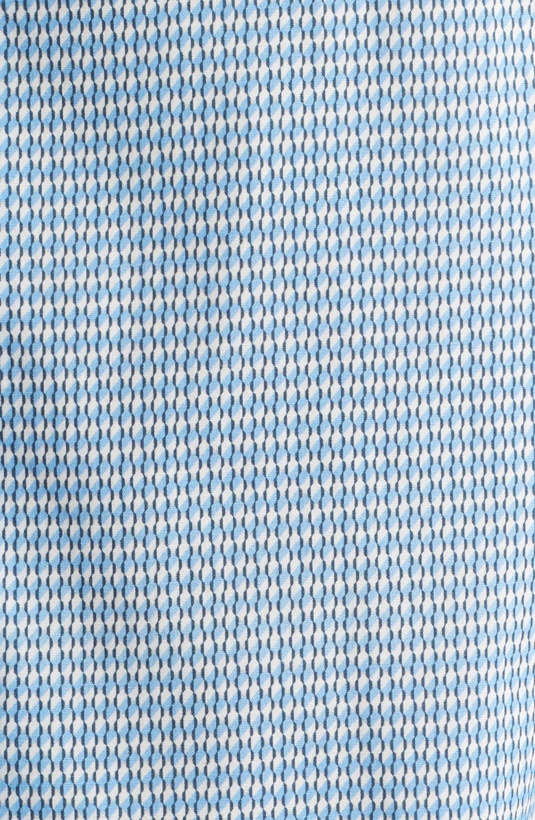 James Campbell Drury Trim Fit Microgeometric Print Stretch Cotton Button-Up Shirt, Alternate, color, Blue