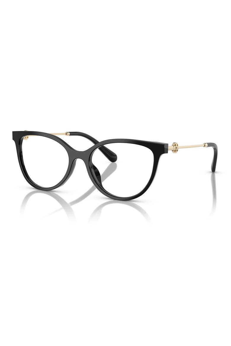 53mm Cat Eye Optical Glasses, Alternate, color, BLACK