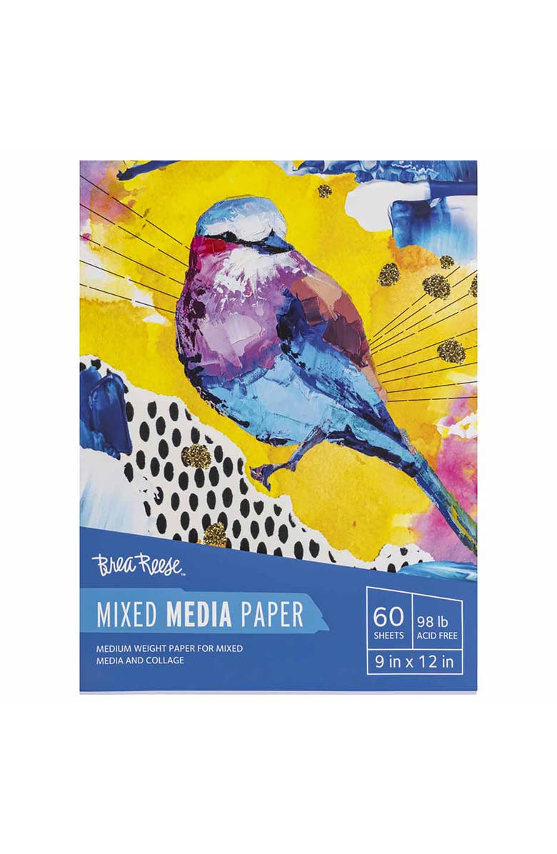 Brea Reese Mixed Media Paper Pad 60 Sheets, Main, color, Multicolored