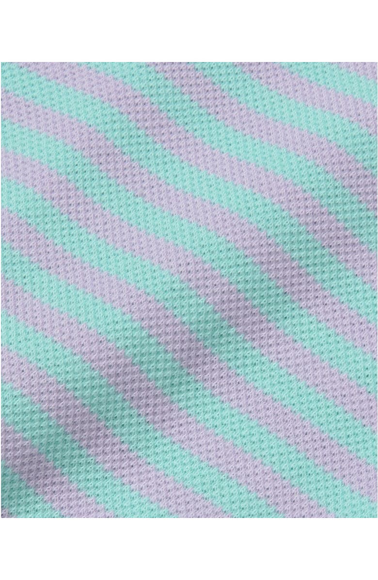 Lands' End Girls Pique Knit Top, Alternate, color, Mint Multi Stripe
