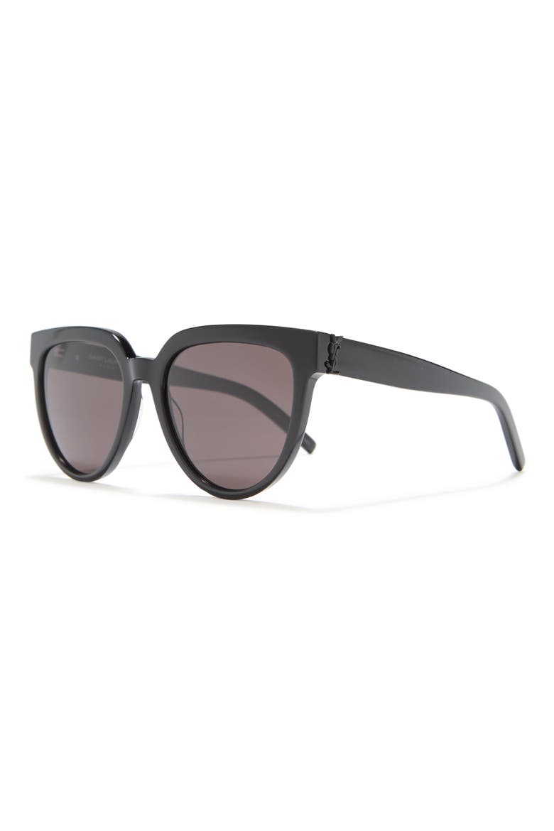 54mm Cat Eye Sunglasses, Alternate, color, BLACK BLACK BLACK/BLK