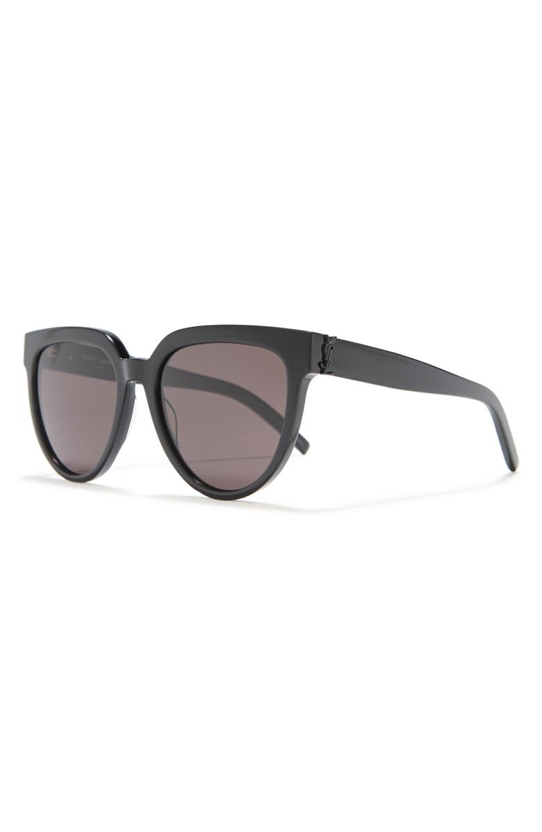 Saint Laurent 54mm Cat Eye Sunglasses, Alternate, color, Black Black Black/Blk