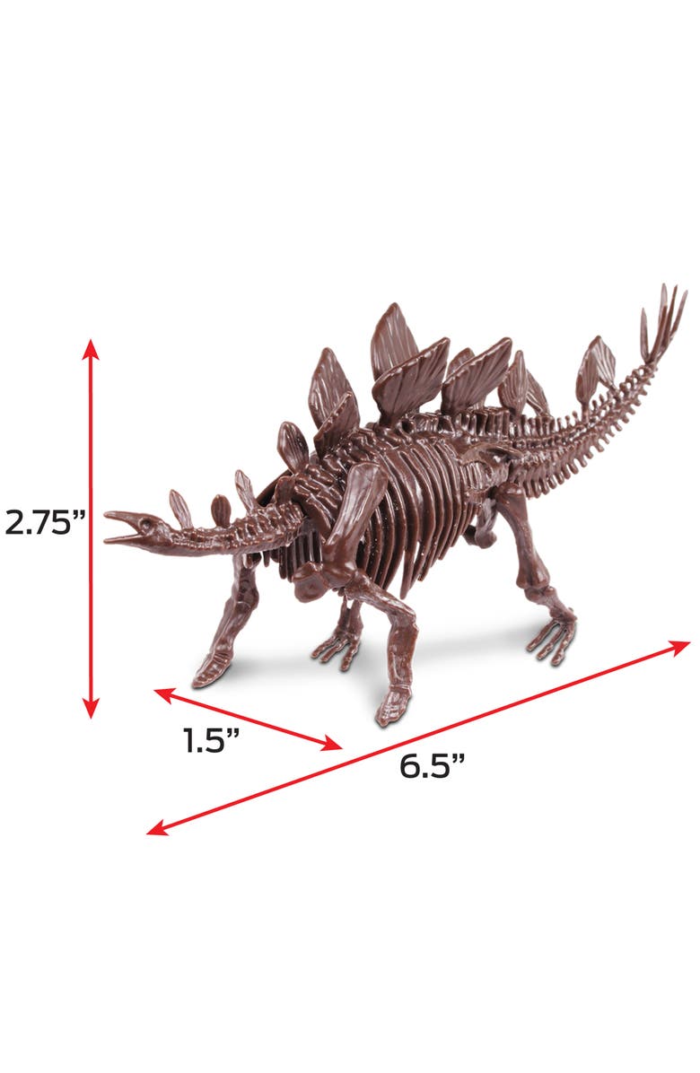WowWorld Dino Dig Stegosaurus Skeleton Excavation Kit, Ages 6+, Alternate, color, Multicolored