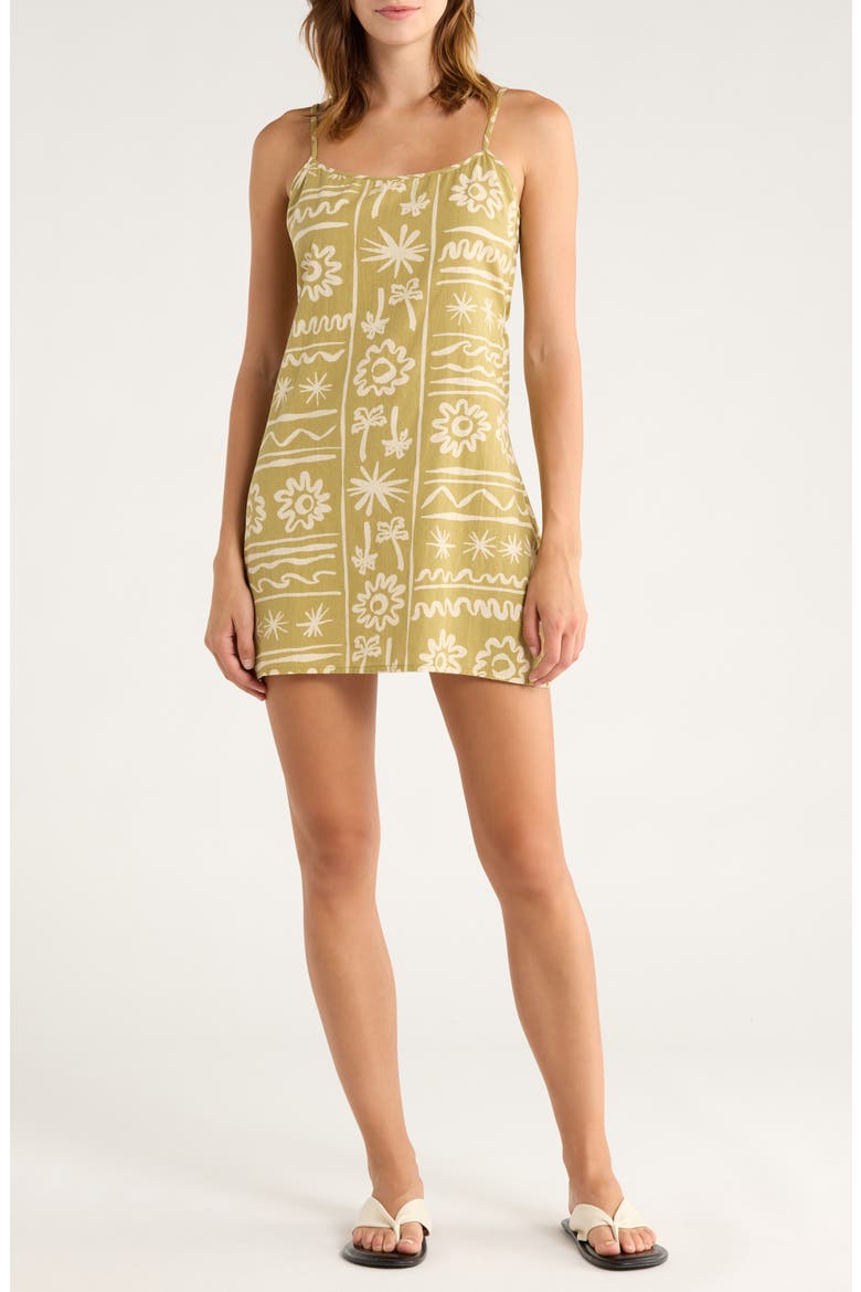 Beach Haze Body-Con Minidress, Main, color, GREEN TEA