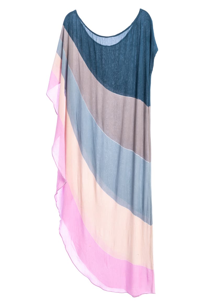 Rainbow Caftan Dress, Alternate, color, BLUE