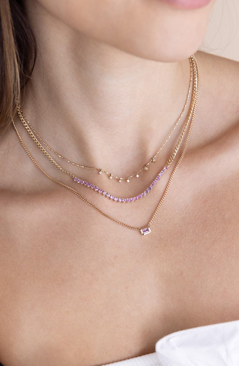 Zoë Chicco Diamond Charm Necklace, Alternate, color, 14K Yellow Gold