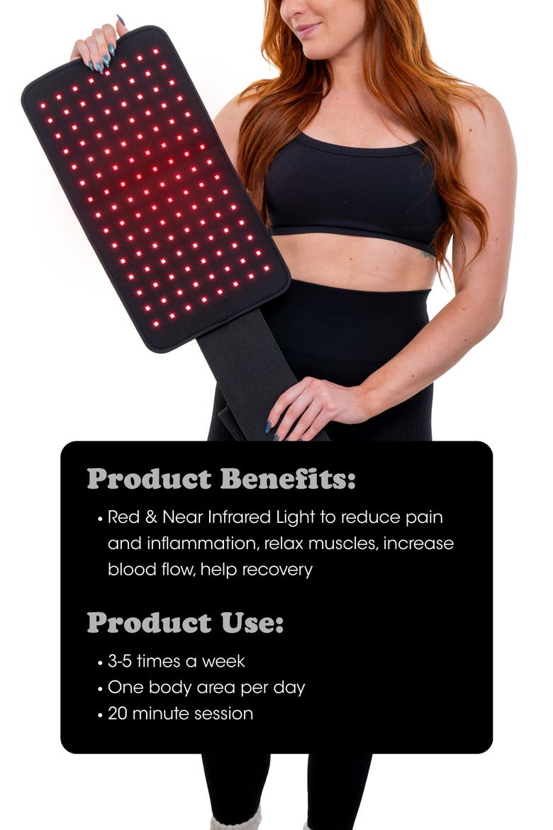 Red Light Therapy Wrap, Alternate, color, BLACK