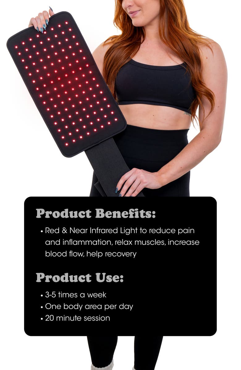 fringe Red Light Therapy Wrap, Alternate, color, Black