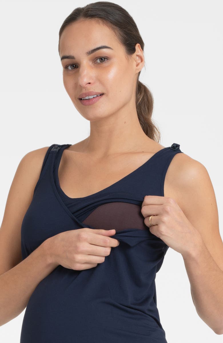 Seraphine Maternity/Nursing Pajamas & Robe Set, Alternate, color,