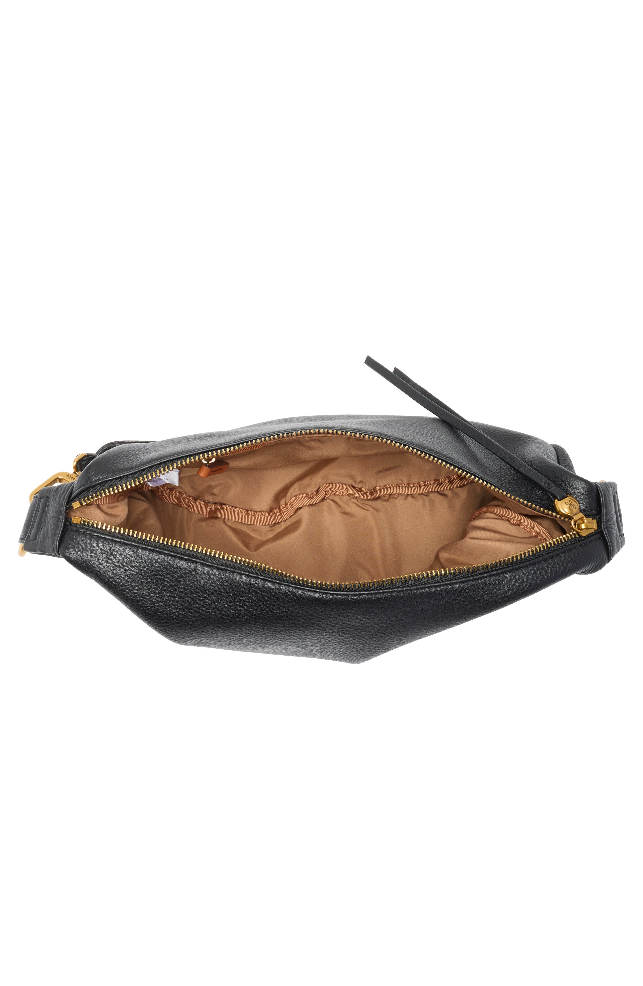 Knox Sling Leather Crossbody Bag, Alternate, color, BLACK