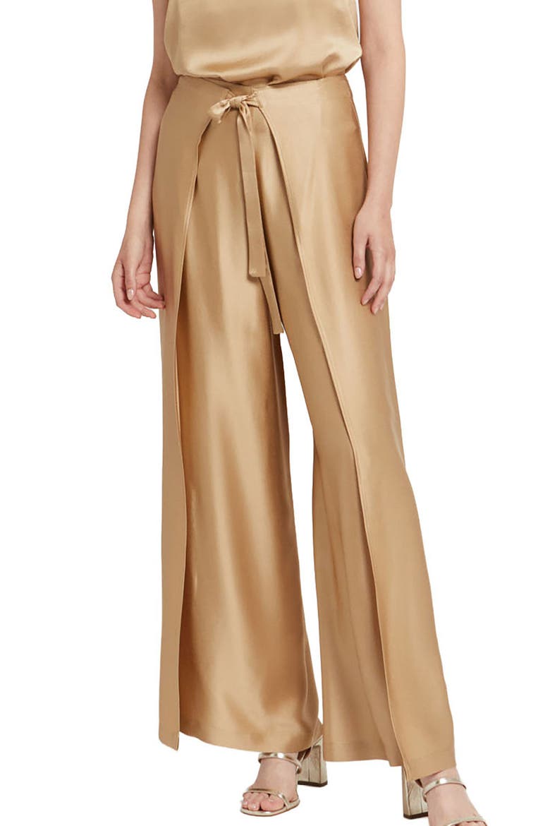 Viscose Sarong Trousers, Main, color, Beige