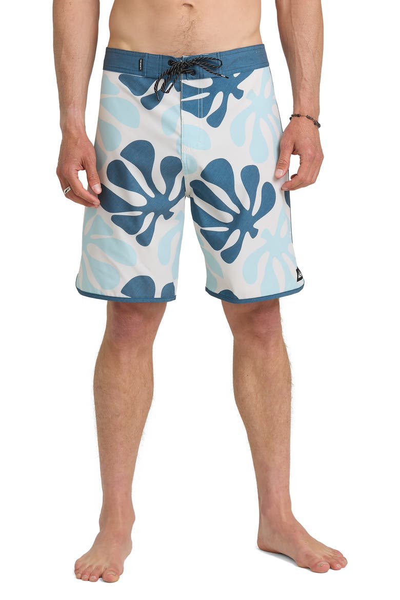 Sol Tiles 19" Board Shorts, Main, color, BONE WHITE