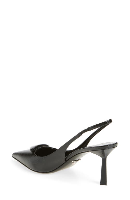 Prada Women Brushed Leather Slingback Pumps In Black