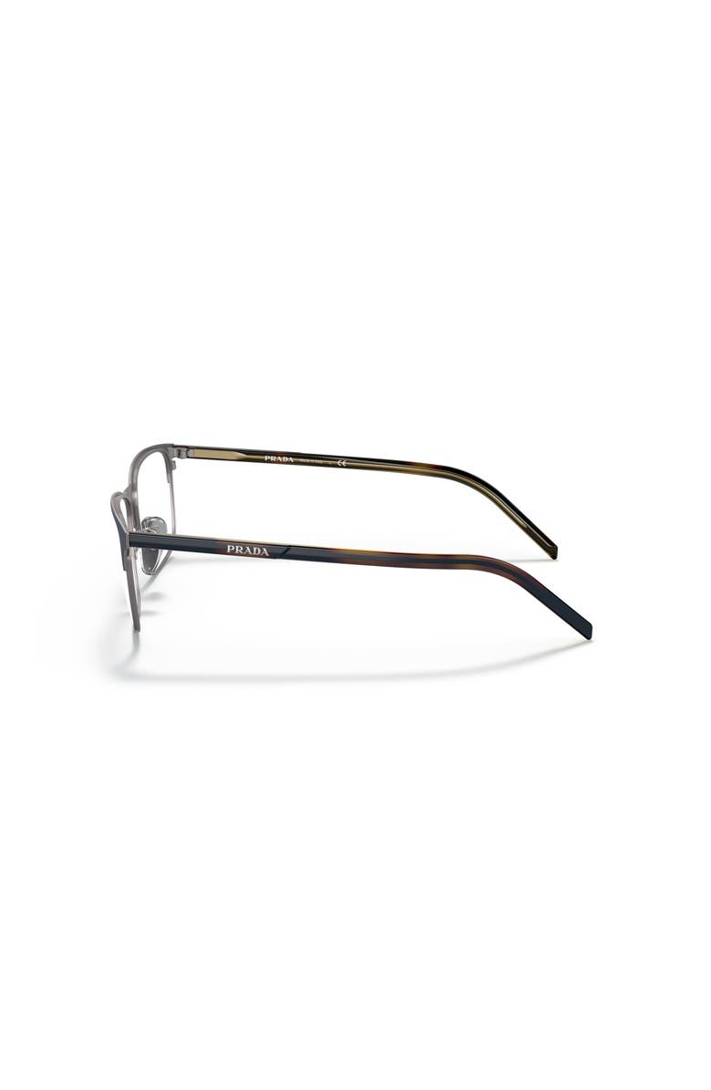 Prada 57mm Rectangle optical glasses, Alternate, color, Grey