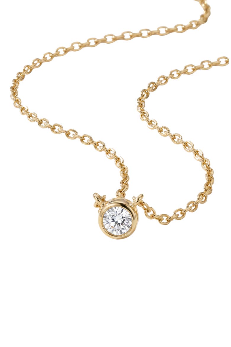 Lab Grown Diamond Bezel Pendant Necklace, Alternate, color, GOLD