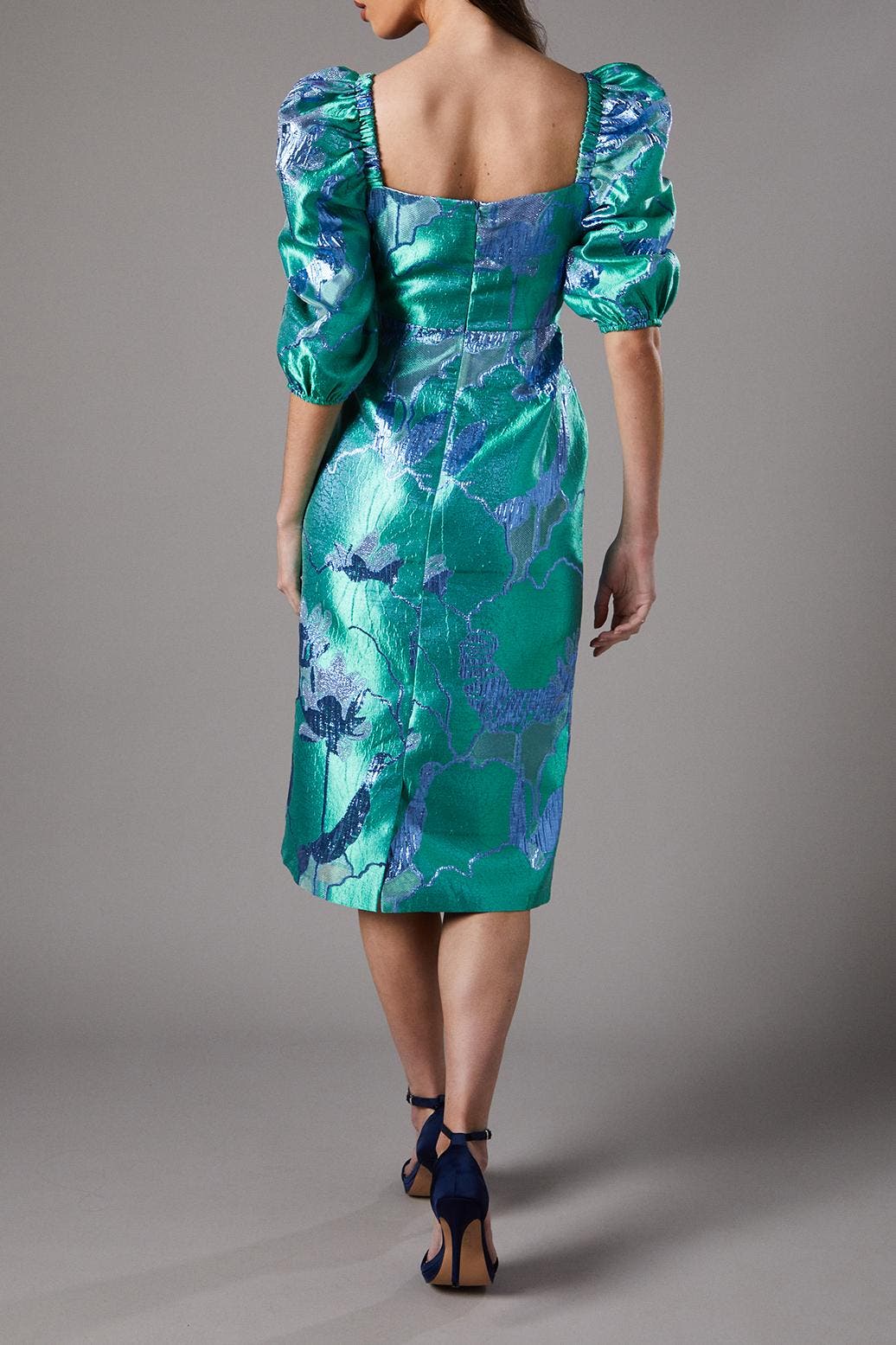 スーツ・フォーマル・ドレス bubble sleeve jacquard dress Coast Bubble Sleeve Jacquard Dress (Women) | Nordstrom