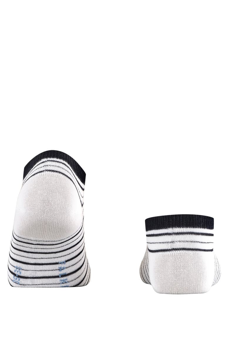Stripe Shimmer Sneaker Socks, Alternate, color, White