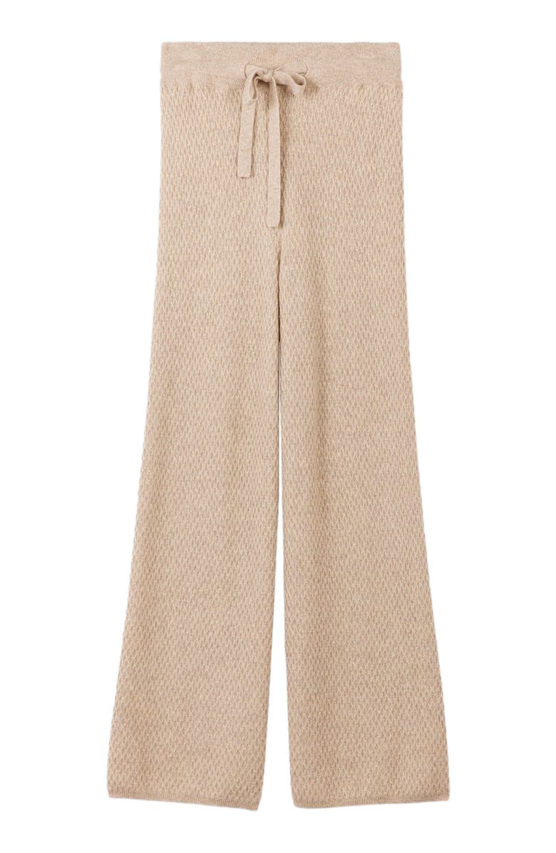 GOBI Mongolian Cashmere Textured Knit Cashmere Pants, Alternate, color, Warm Grey