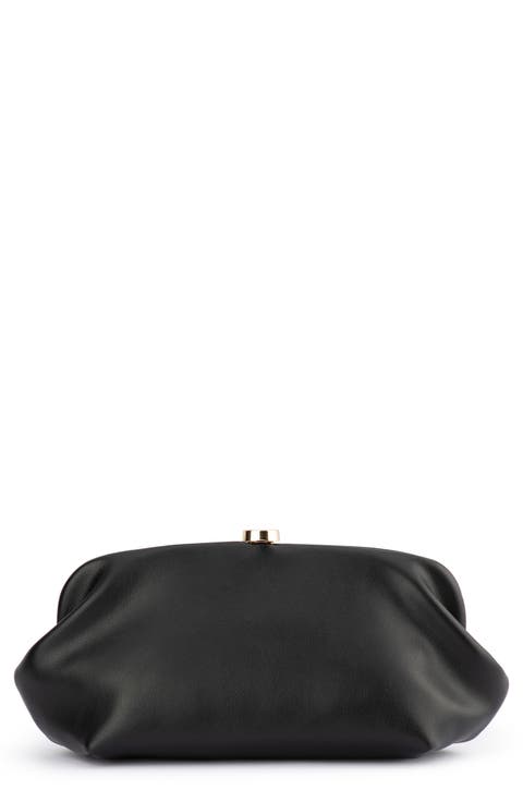Josefina Framed Faux Leather Clutch