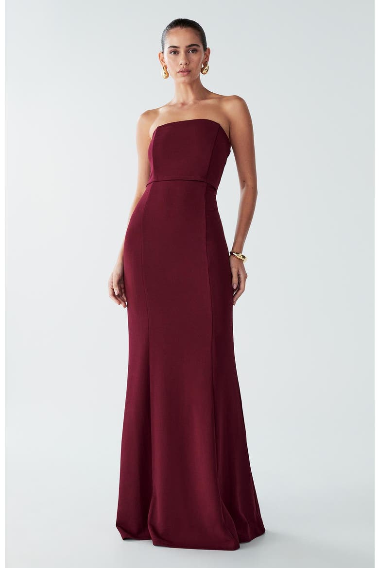 Trenton Dress, Alternate, color, Burgundy