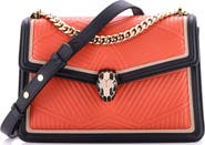 Pre-Owned Bvlgari Serpenti Forever Shoulder Bag Quilted Leather Small