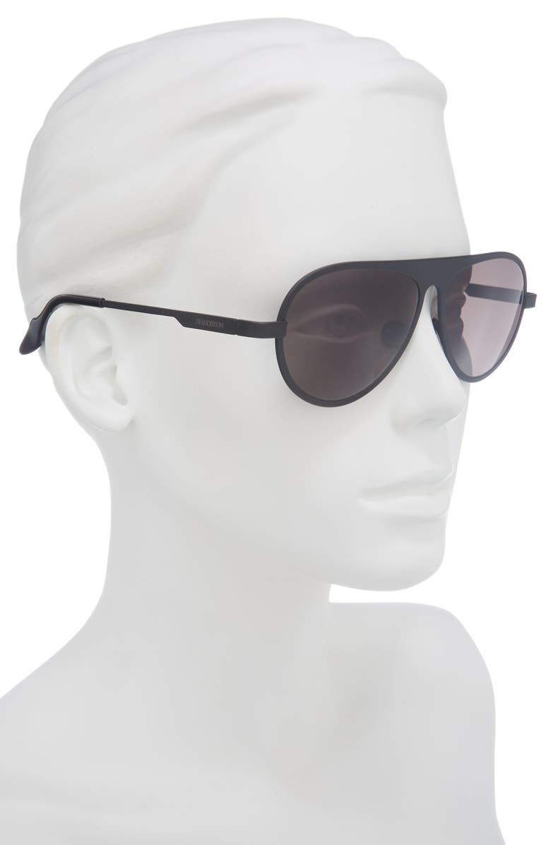 JW Anderson Aviator Sunglasses, Alternate, color, Black