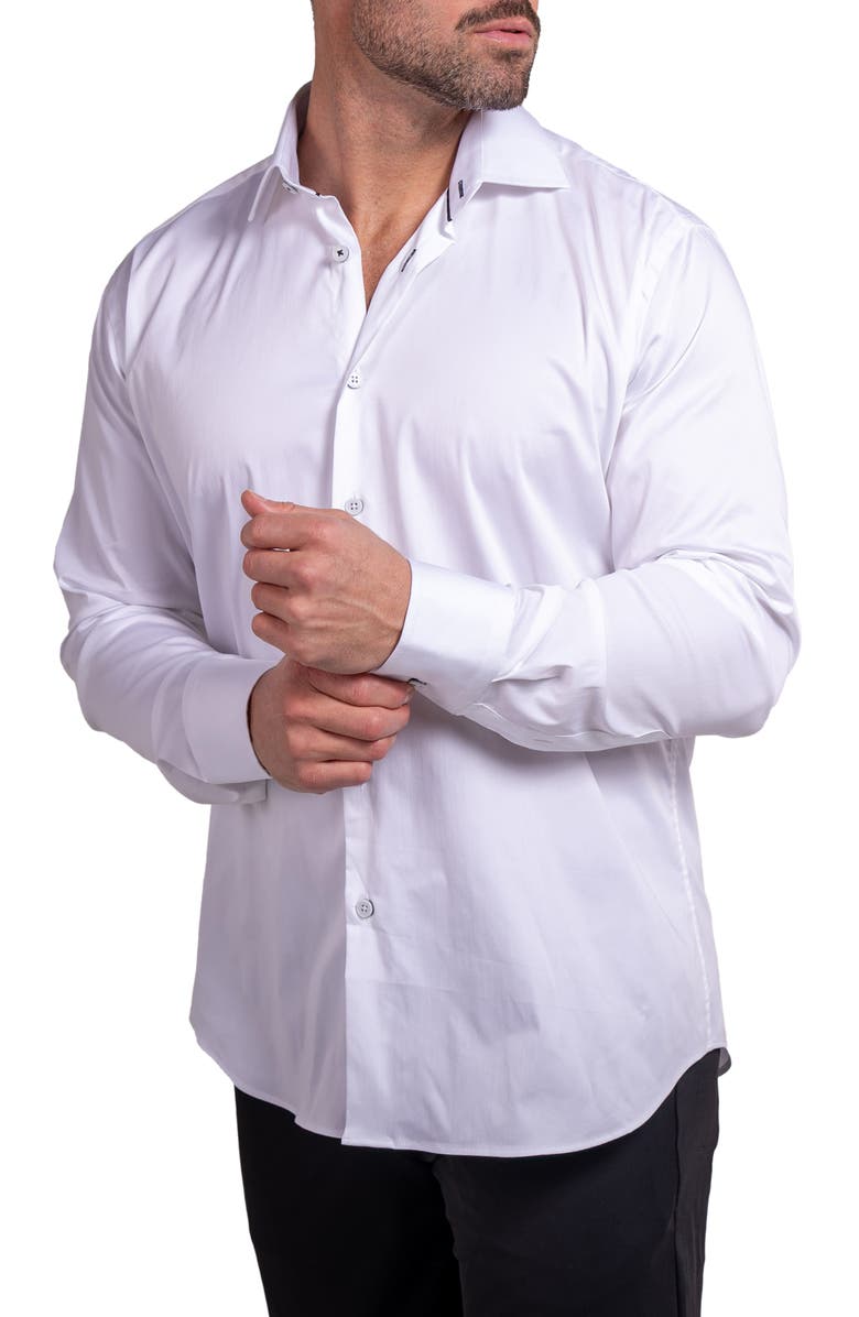 Maceoo Blacklabel Softstretch Ascension Button-Up Shirt, Alternate, color, White