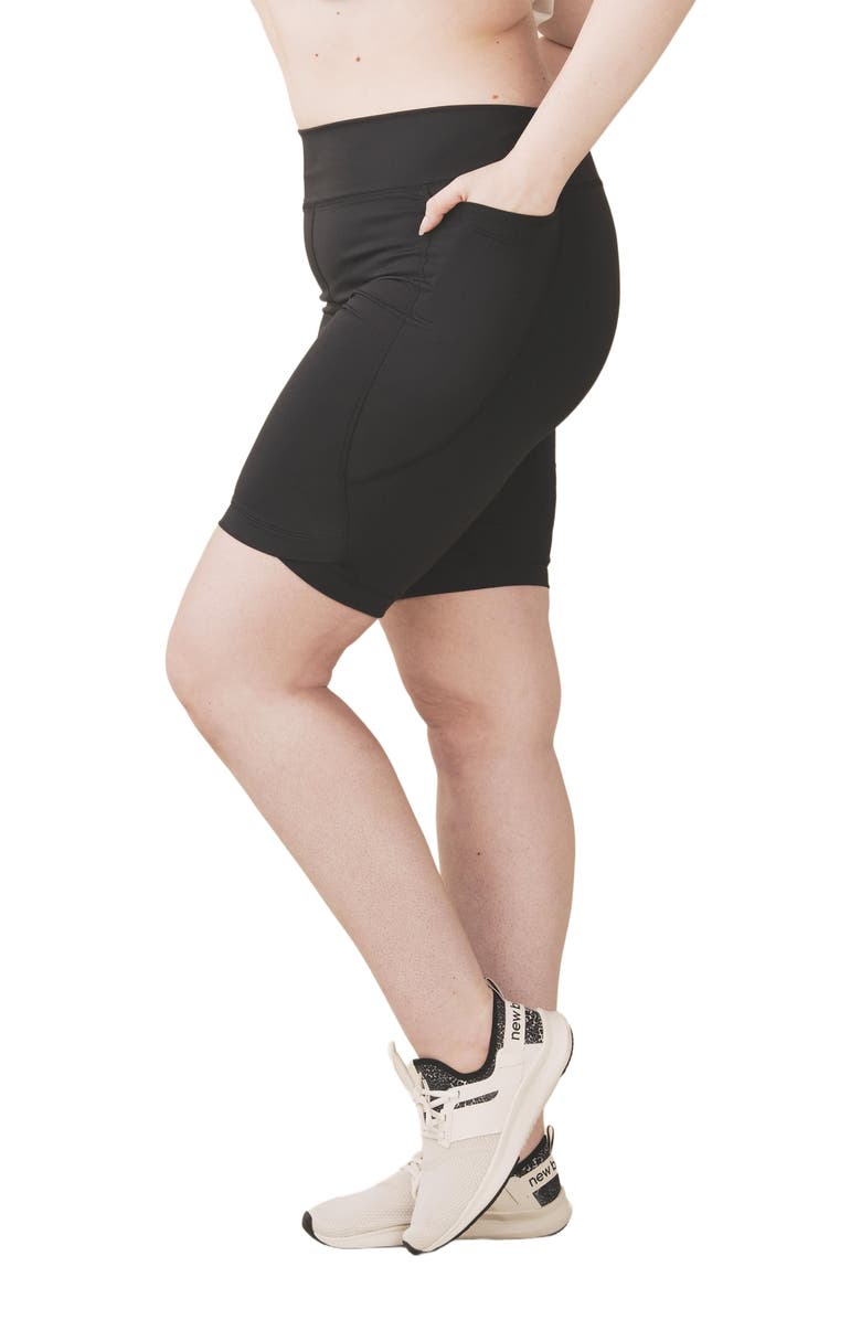 Losano Sculpt Biker Short, Alternate, color, Black