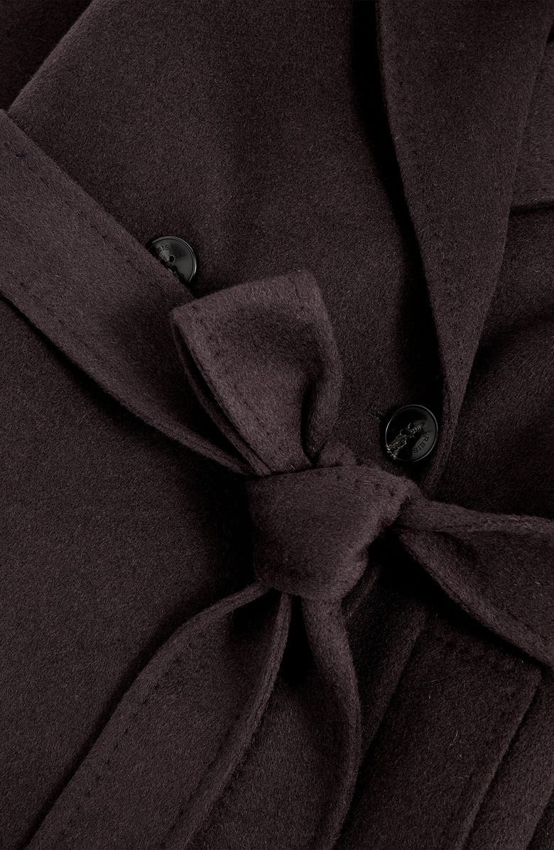 Reiss Rene Double Breasted Wool Blend Coat, Alternate, color, Aubergine