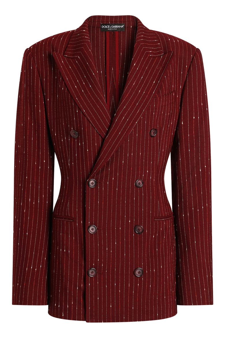 Taormina Pinstripe Jacket, Alternate, color, S8053 STRIPED - DARK RED
