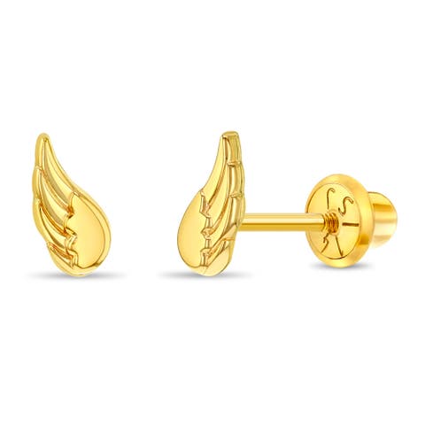 14k Angel Wings Earrings
