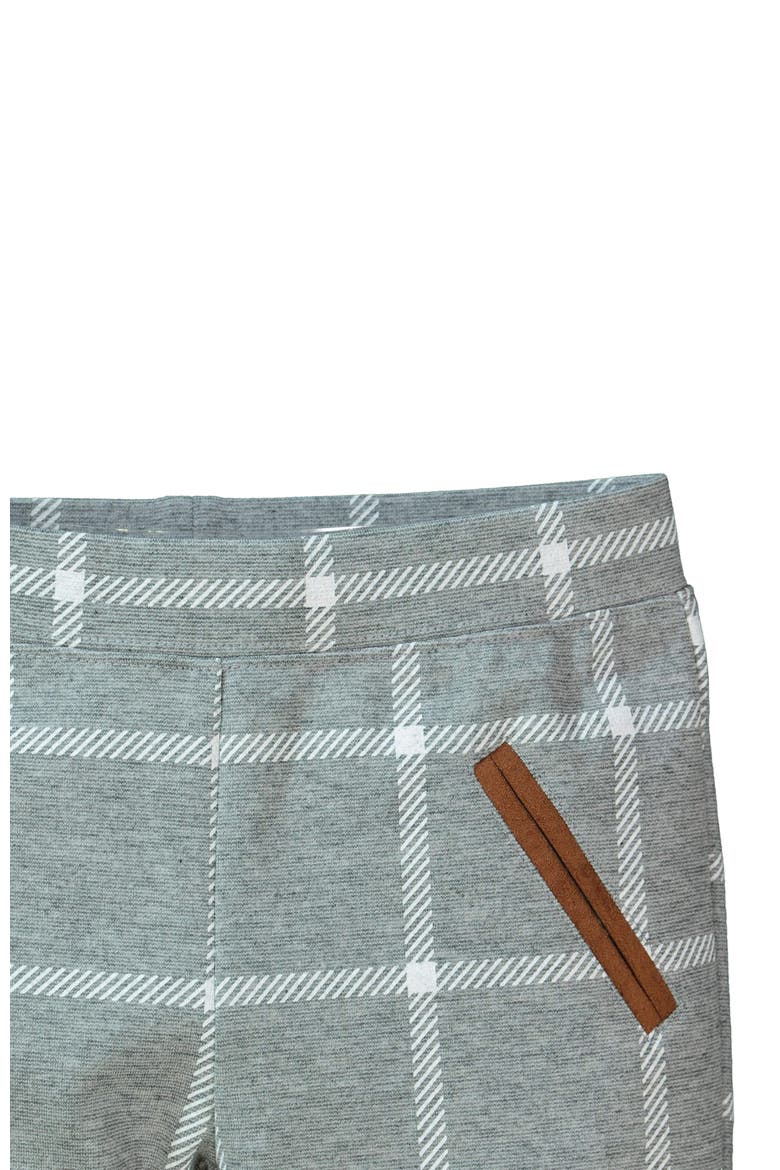 Girls' Ponte Riding Pant, Infant, Alternate, color, Gray and White Plaid