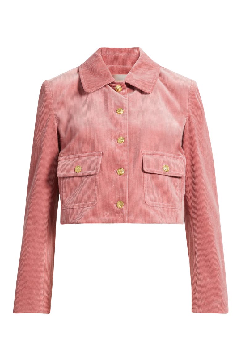 Aylin Corduroy Crop Jacket, Alternate, color, ROSE