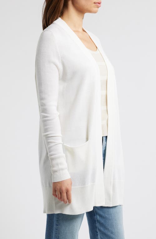 Caslonr Caslon(r) Everyday Open Front Cardigan In White