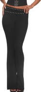 I.AM.GIA Seraphine Studded Low Rise Faux Suede Flare Pants