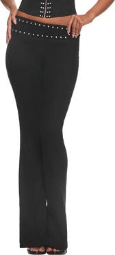 I.AM.GIA Seraphine Studded Low Rise Faux Suede Flare Pants