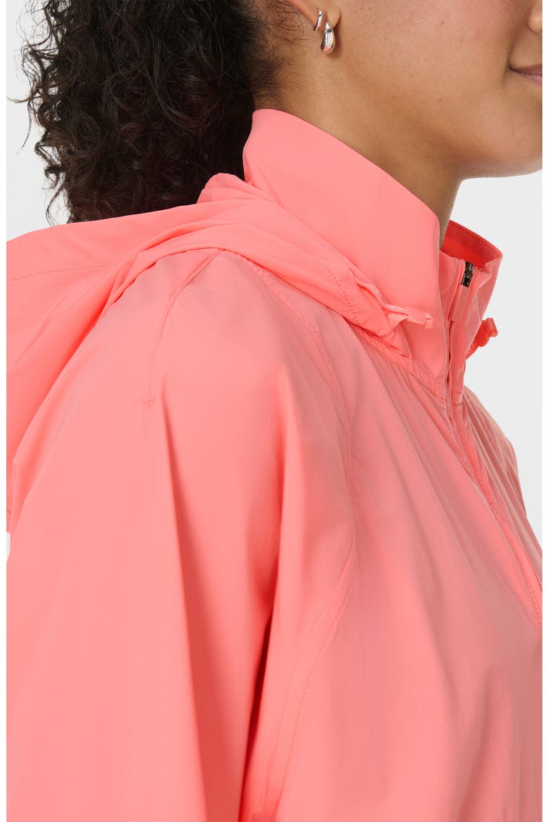 Ultimate Packaway Pullover Running Jacket, Alternate, color, MELON PINK