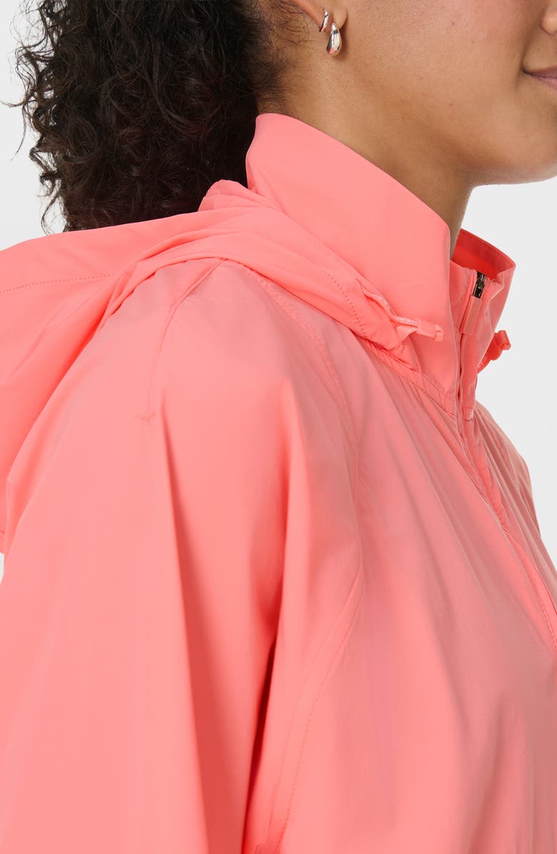 Sweaty Betty Ultimate Packaway Pullover Running Jacket, Alternate, color, Melon Pink