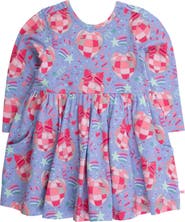 RuffleButts Knit Long Sleeve Twirl Dress