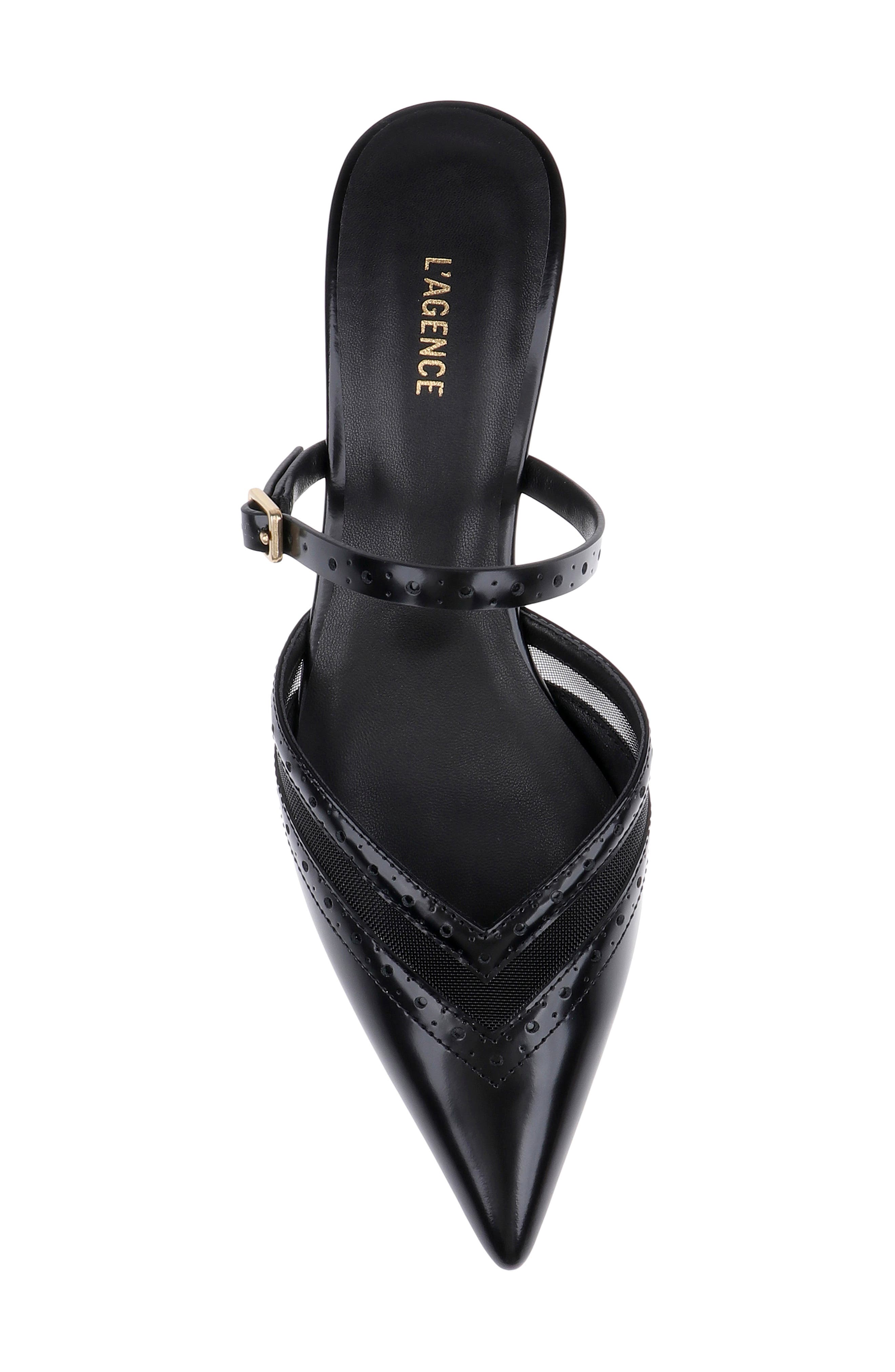 L'AGENCE Shelbie Mule, Alternate, color, Black Leather