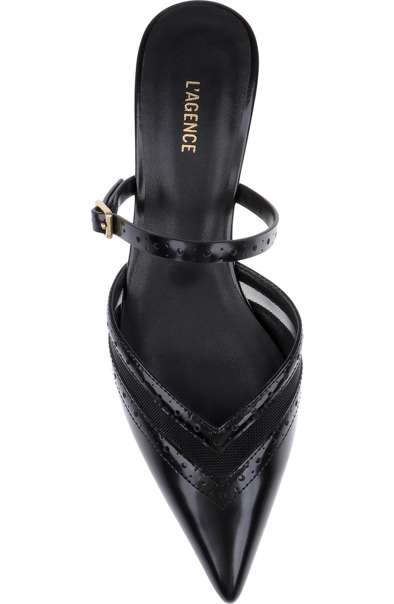 L'AGENCE Shelbie Mule, Alternate, color, Black Leather