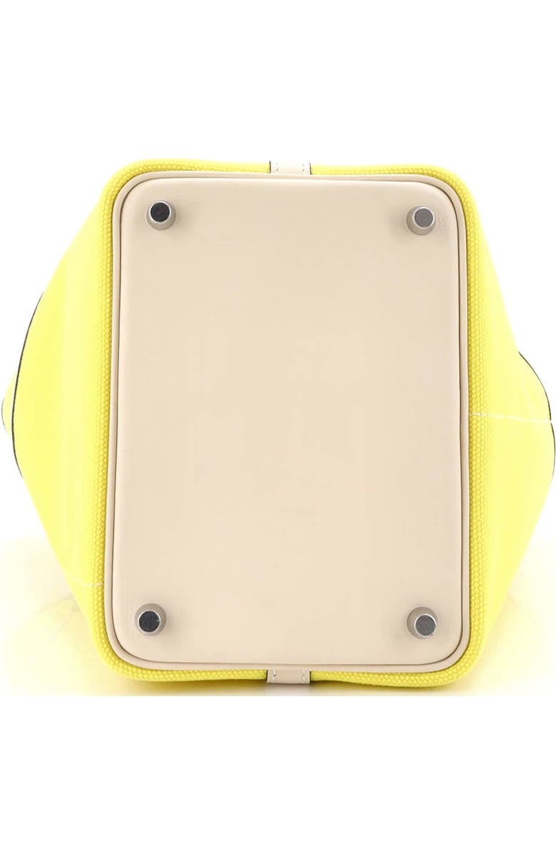 Pre-Owned Hermes Cargo Picotin Lock Bag Canvas and Swift PM, Alternate, color, Jaune Citron