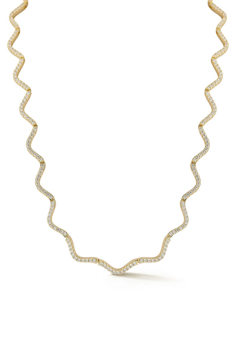 Wave Necklace, Main, color, GOLD