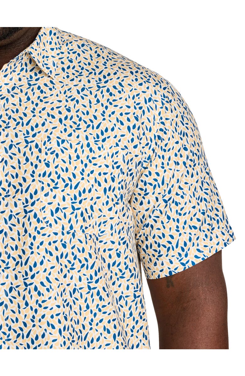 Harbor Bay by DXL Big & Tall Microfiber Droplet Print Sport Shirt, Alternate, color,