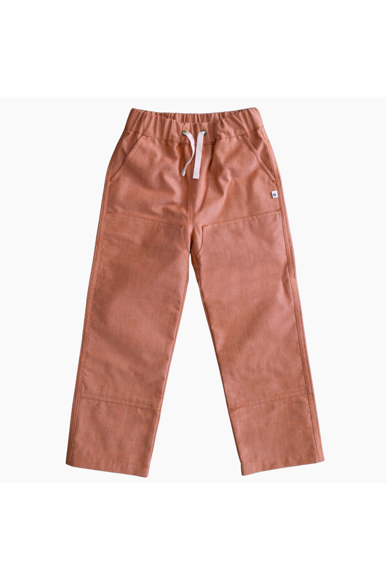 Kids’ Jules Organic Cotton Twill Pants, Main, color, Orange Chambray